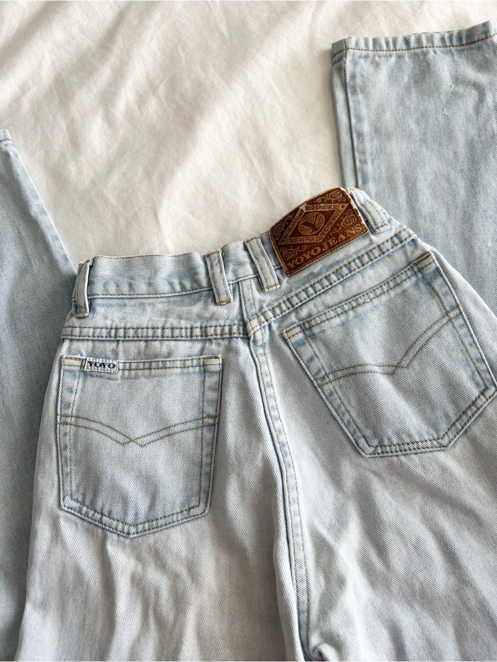 YOYO Vintage Light Wash High-Rise Button Fly Jeans